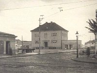Zgrada pučkog kupališta na Međašnom (danas Kvaternikovom) trgu 1928. godine